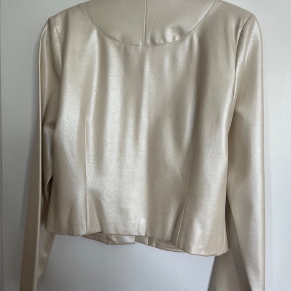 Lynn Cantin Warm Cream Shiny Jacket - Picture 2 of 4